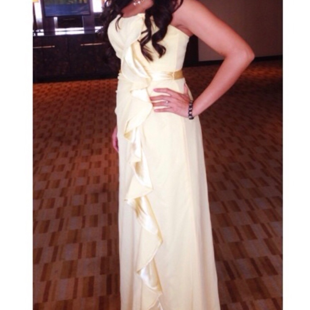 Long Light Yellow Dress